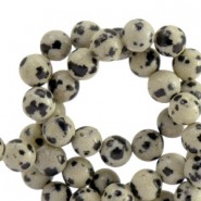 Naturstein Perlen Dalmatiner Jaspis 6mm Greige